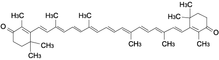 カンタキサンチン（Canthaxanthin）の構造式