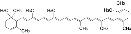 δ-カロテン（delta-Carotene）の構造式